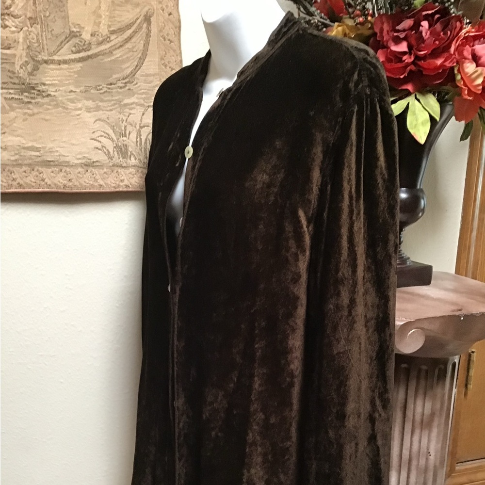 J. Jill Rich Brown Velvet Women's Shirt/Jacket